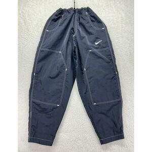 Nike Sportswear Swoosh Baggy Track Pants Women's Small High Rise Black DM6209